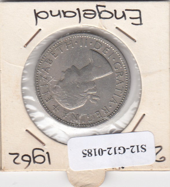 S12-G12-0185 United Kingdom 2 shillings (florin) 1962 VF KM# 906