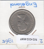 S12-G12-0187 United Kingdom 2 shillings (florin) 1965  VF KM# 906