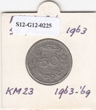 S12-G12-0225 Pakistan 50 paisa 1963  FI/VF KM23