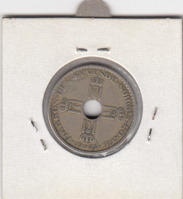 S12-G12-0370 Noorwegen 1 krone 1925  VF KM385