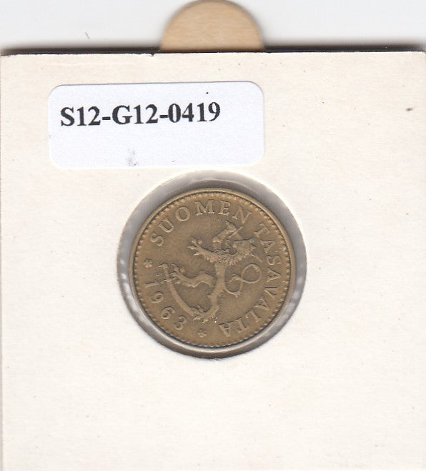 S12-G12-0419 Finland 10 penni 1963  VF KM46
