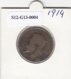 S12-G13-0004 Verenigd Koninkrijk ½ penny 1914 VG/FI KM# 809