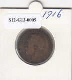 S12-G13-0005 Verenigd Koninkrijk ½ penny 1916  FI- KM# 809