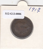 S12-G13-0006 Verenigd Koninkrijk ½ penny 1917  FI- KM# 809