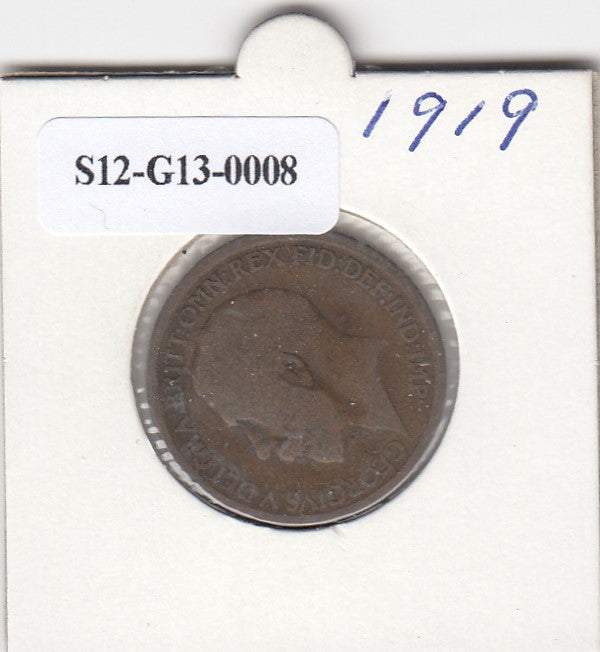 S12-G13-0008 Verenigd Koninkrijk ½ penny 1919  FI- KM# 809