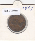S12-G13-0037 Verenigd Koninkrijk ½ penny 1959 VF KM# 896