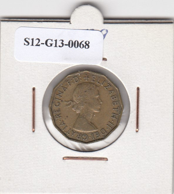 S12-G13-0068 Verenigd Koninkrijk 3 pence 1959  VF KM# 900