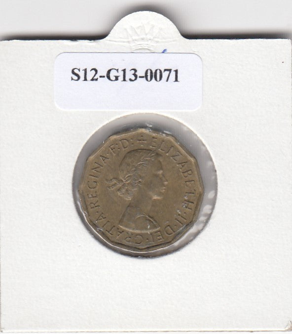 S12-G13-0071 United Kingdom 3 pence 1962  VF KM# 900