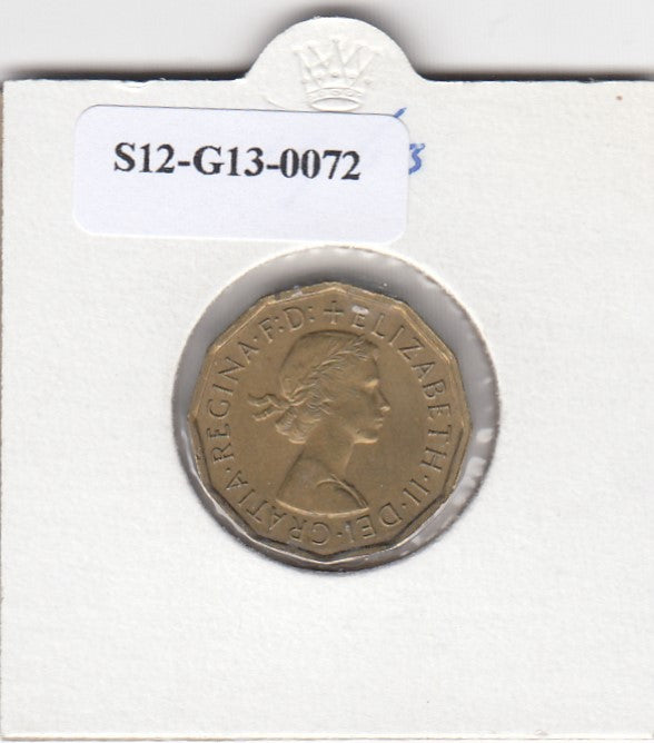 S12-G13-0072 United Kingdom 3 pence 1963  VF KM# 900