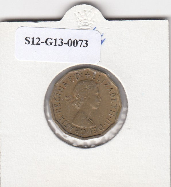 S12-G13-0073 United Kingdom 3 pence 1964 VF KM# 900