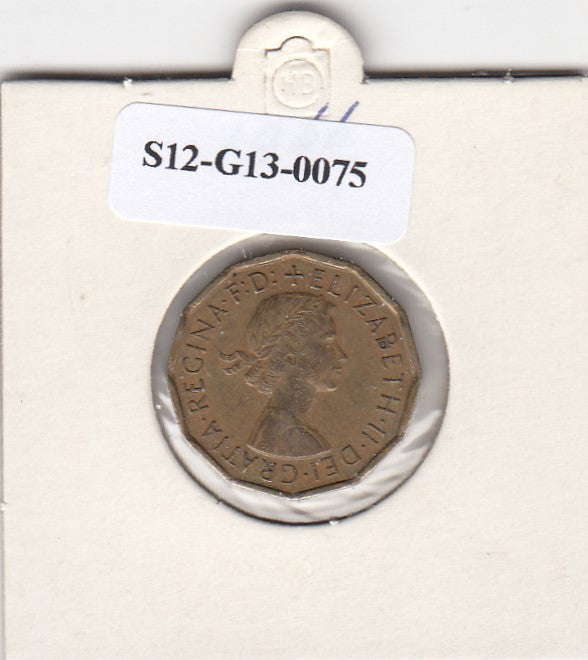 S12-G13-0075 Verenigd Koninkrijk 3 pence 1966  VF KM# 900