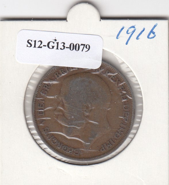 S12-G13-0079 Verenigd Koninkrijk 1 penny 1916  VF KM# 810