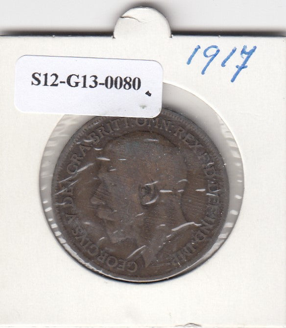 S12-G13-0080 United Kingdom 1 penny 1917 VF KM# 810