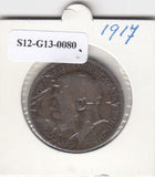 S12-G13-0080 United Kingdom 1 penny 1917 VF KM# 810