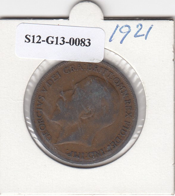 S12-G13-0083 Verenigd Koninkrijk 1 penny 1921  VF KM# 810