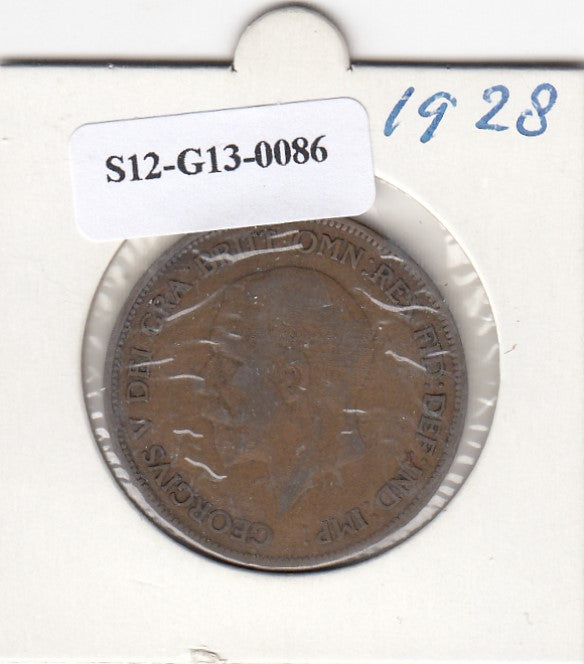 S12-G13-0086 Verenigd Koninkrijk 1 penny 1928  VF KM# 838