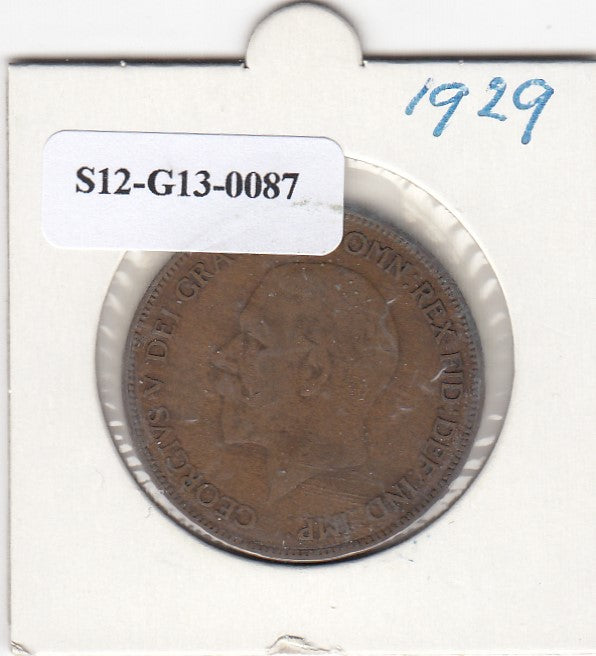 S12-G13-0087 United Kingdom 1 penny 1929 VF KM# 838