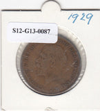 S12-G13-0087 United Kingdom 1 penny 1929 VF KM# 838