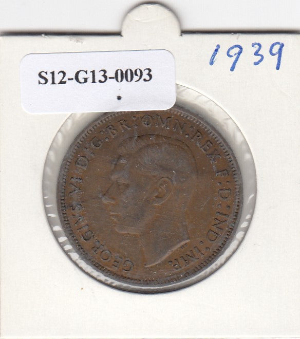 S12-G13-0093 Verenigd Koninkrijk 1 penny 1939  VF KM# 845