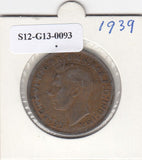 S12-G13-0093 Verenigd Koninkrijk 1 penny 1939  VF KM# 845