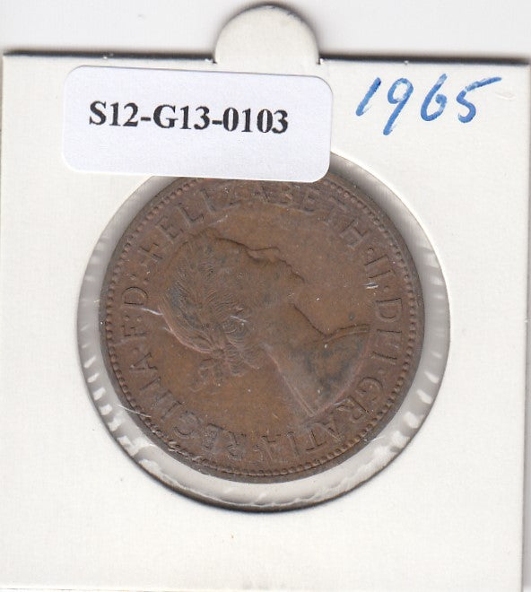 S12-G13-0103 United Kingdom 1 penny 1965 VF KM# 897