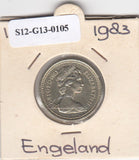 S12-G13-0105 Verenigd Koninkrijk 1 pond 1983 XF/UNC KM# 933