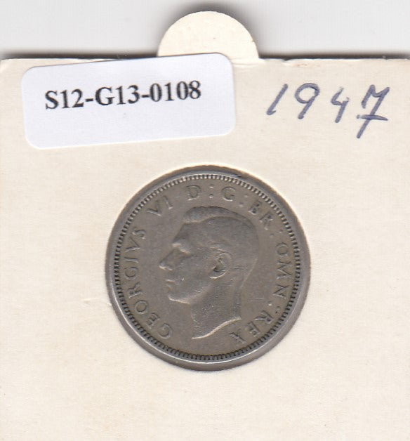 S12-G13-0108 Verenigd Koninkrijk 1 shilling 1947  VF KM# 864 Schotse crest, leeuw zittend met het gezicht op de kruin