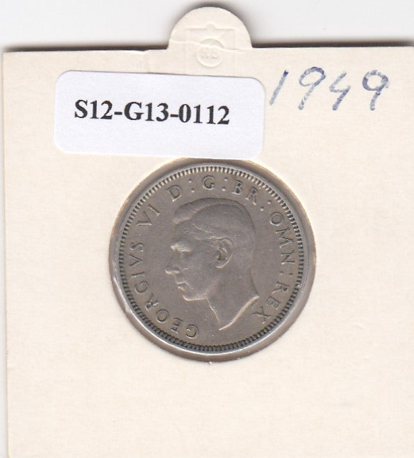 S12-G13-0112 Verenigd Koninkrijk 1 shilling 1949  VF KM# 877 Schotse crest, leeuw zittend met het gezicht op de kruin
