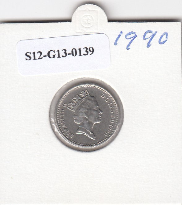 S12-G13-0139 Verenigd Koninkrijk 5 pence 1990  VF KM# 937