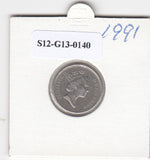 S12-G13-0140 Verenigd Koninkrijk 5 pence 1991  VF KM# 937b