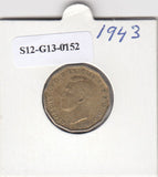 S12-G13-0152 Verenigd Koninkrijk 3 pence 1943  VF KM# 849