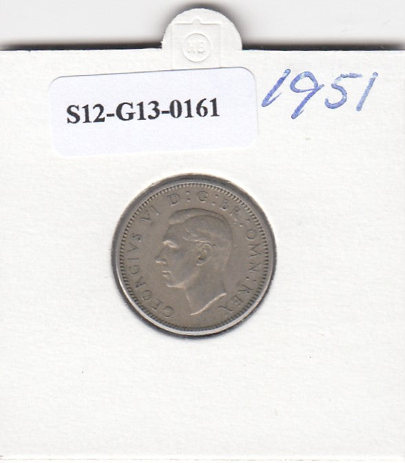 S12-G13-0161 Verenigd Koninkrijk 6 pence 1951   VF KM# 875