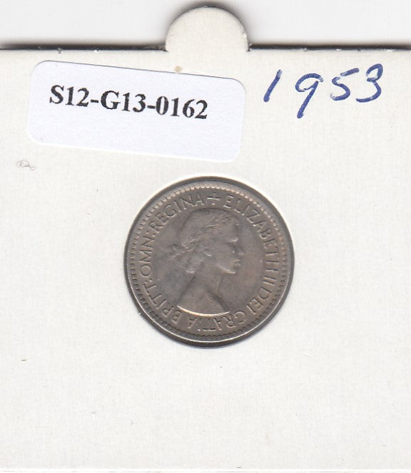 S12-G13-0162 Verenigd Koninkrijk 6 pence 1953  ZF KM# 889