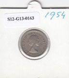 S12-G13-0163 Verenigd Koninkrijk 6 pence 1954 VF KM# 903