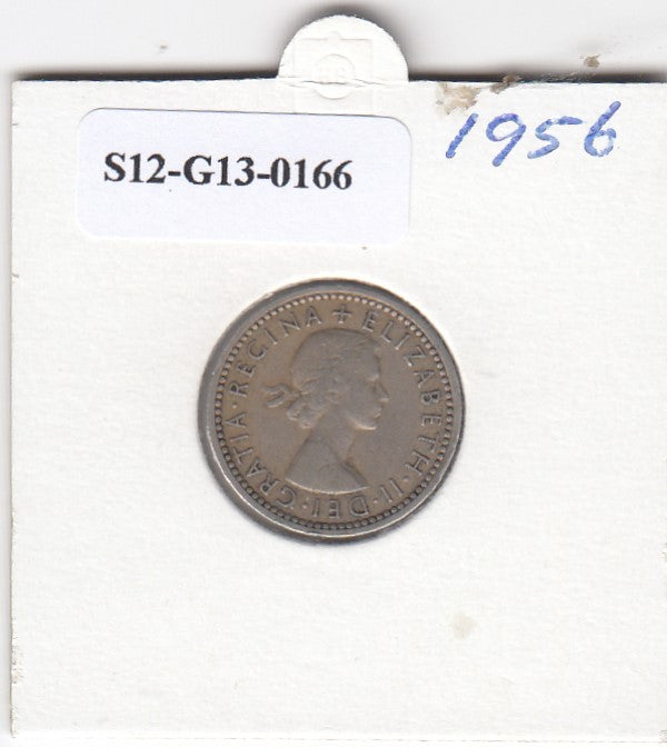 S12-G13-0166 Verenigd Koninkrijk 6 pence 1956  ZF KM# 903