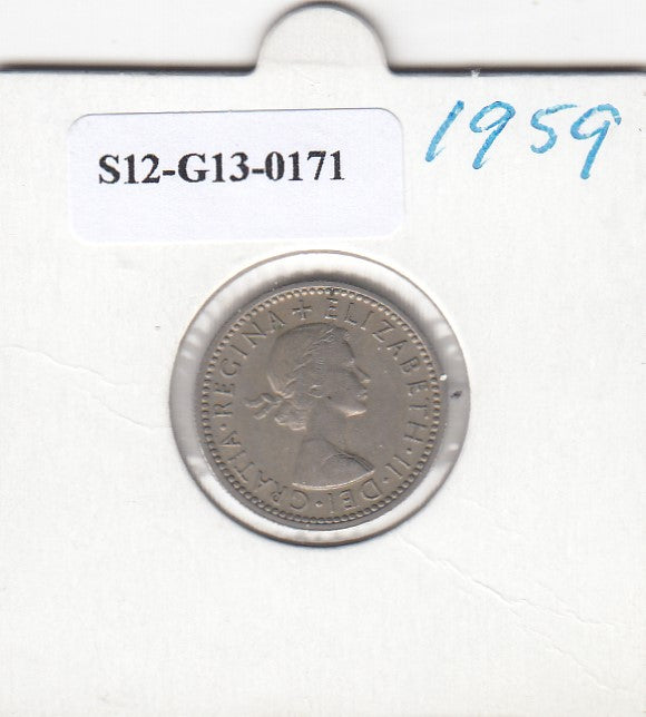 S12-G13-0171 Verenigd Koninkrijk 6 pence 1959  ZF KM# 903