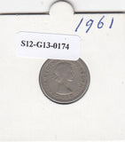 S12-G13-0174 Verenigd Koninkrijk 6 pence 1961  VF KM# 903