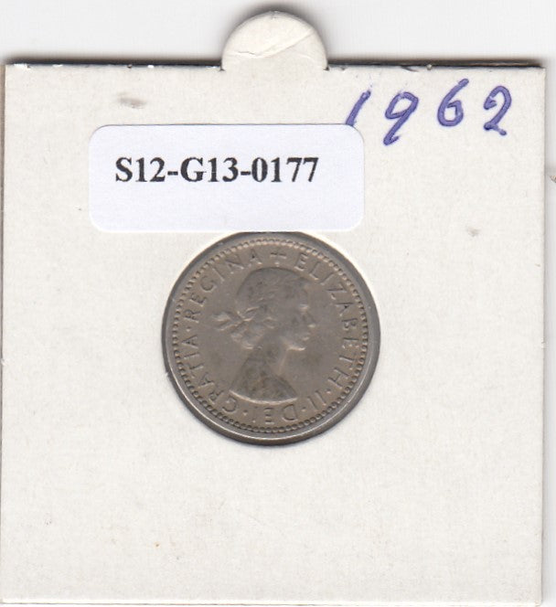 S12-G13-0177 Verenigd Koninkrijk 6 pence 1962  ZF KM# 903