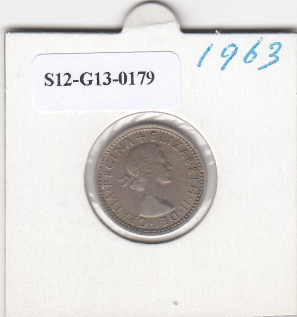 S12-G13-0179 United Kingdom 6 pence 1963 VF KM# 903