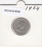 S12-G13-0181 United Kingdom 6 pence 1964  VF KM# 903