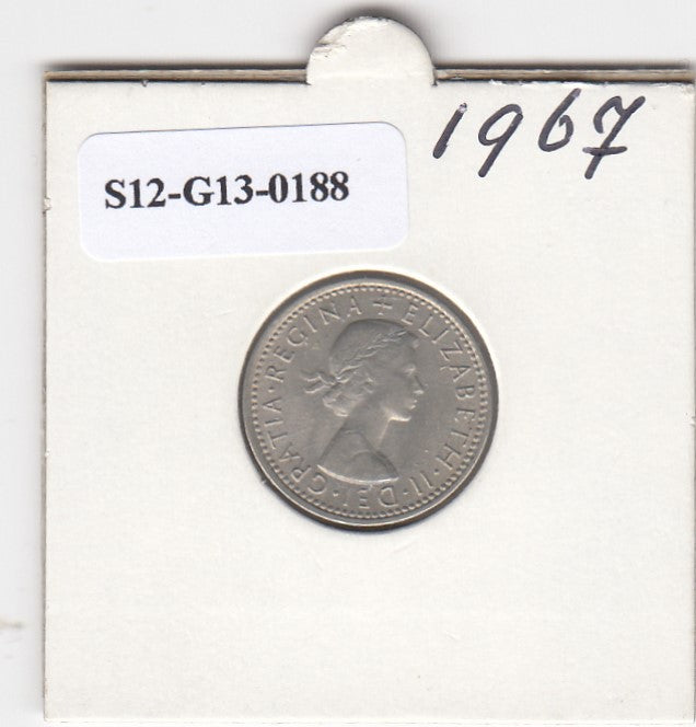 S12-G13-0188 United Kingdom 6 pence 1967 XF KM# 903