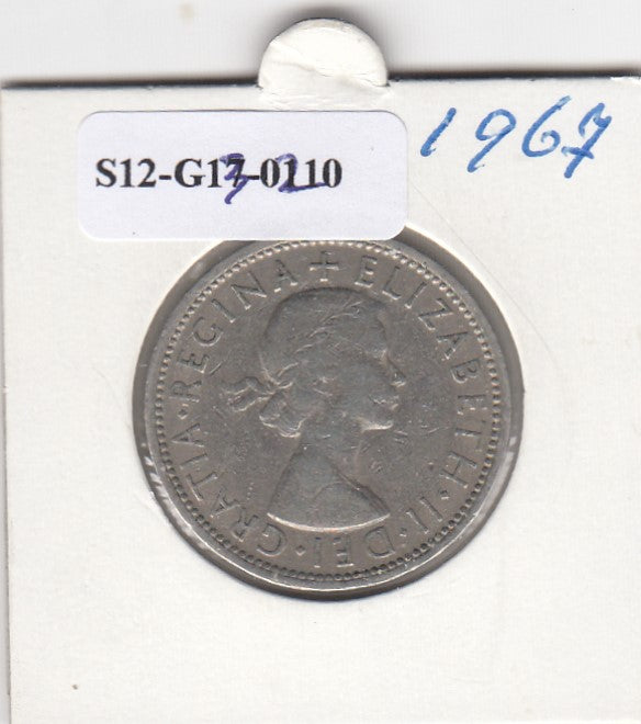 S12-G13-0210 United Kingdom 2 shillings (florin) 1967 VF KM# 906