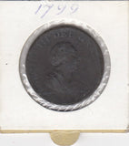 S12-G13-0230 UK 1/2 penny 1799  FI/VF KM647