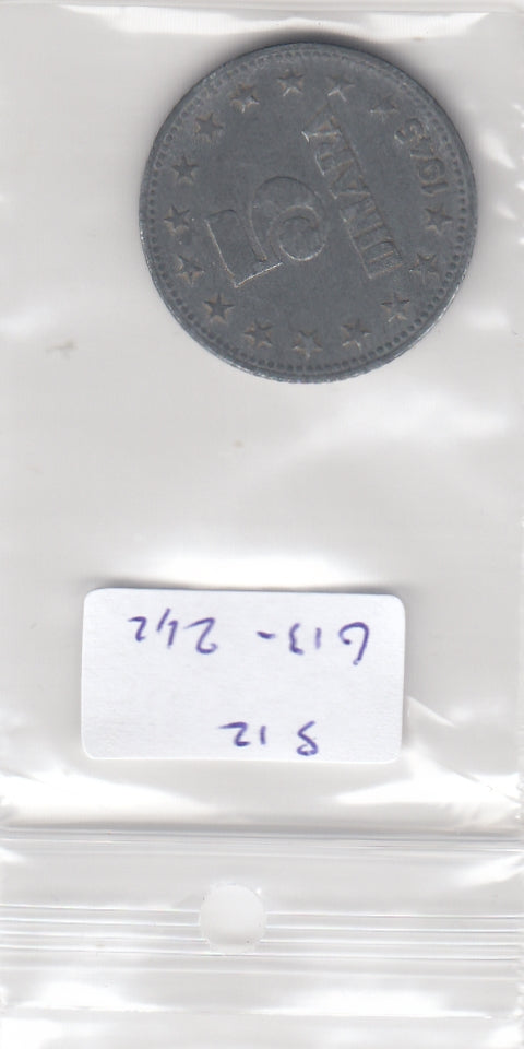 S12-G13-0242 Yugoslavua 5 dinara 1945  VF KM28