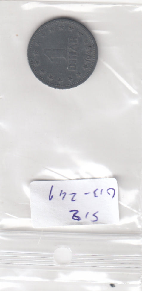 S12-G13-0249 Yugoslavia 1 dinara 1945  VF KM26