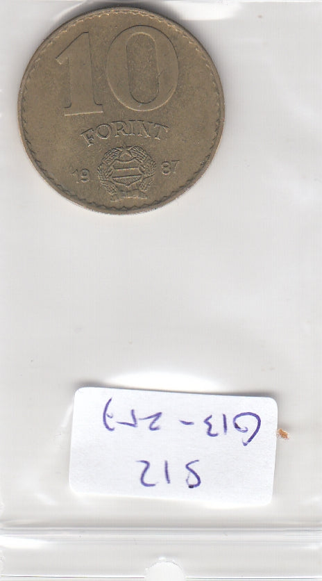 S12-G13-0257 Hungary 10 forint 1987  VF KM636