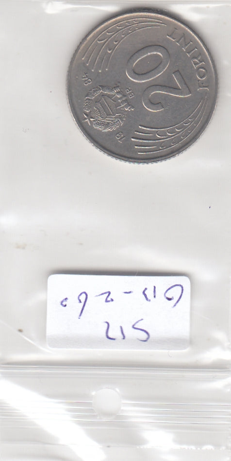 S12-G13-0260 Hungary 20 forint 1984  VF KM630