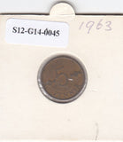 S12-G14-0045 Finland 5 pennia 1963   VF KM45