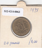 S12-G14-0063 Finland 20 pennia 1975 S VF KM47