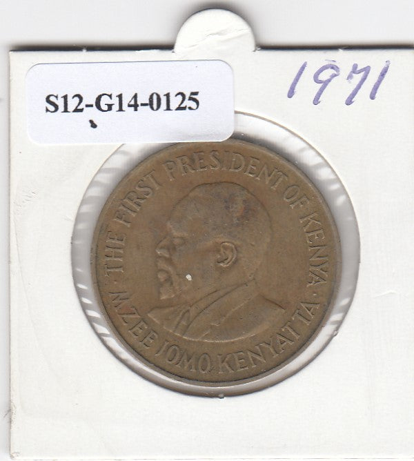 S12-G14-0125 Kenia 10 cent 1971   VF KM11